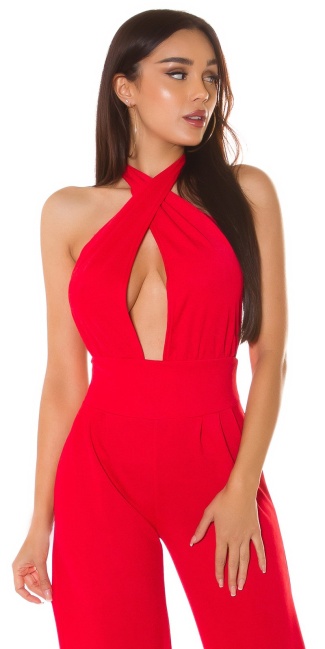 HOT "Party-Night" jumpsuit to tie Red